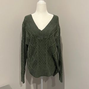 aerie oversized v-neck sweater